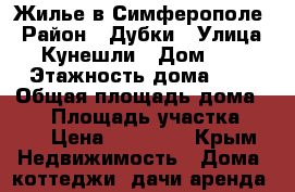 Жилье в Симферополе › Район ­ Дубки › Улица ­ Кунешли › Дом ­ 5 › Этажность дома ­ 1 › Общая площадь дома ­ 50 › Площадь участка ­ 10 › Цена ­ 25 000 - Крым Недвижимость » Дома, коттеджи, дачи аренда   . Крым